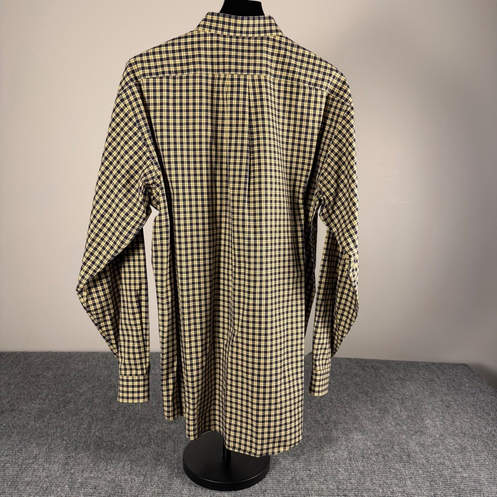 Lot of 2 LL Bean Mens Tall Long Sleeve Button Down Plaid Micro Check Shirts - Picture 4 of 16